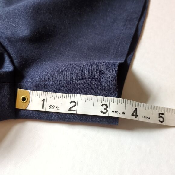 Francescas Mi Ami Womens XS Linen Blend Shorts Button Tie Waist Navy Blue Sailor - Picture 10 of 10